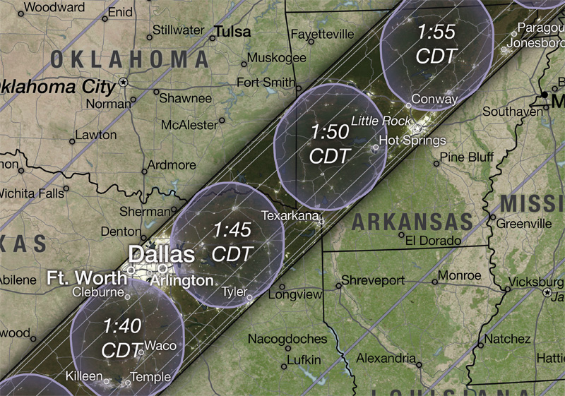 Path of Totality in the Idabel Area